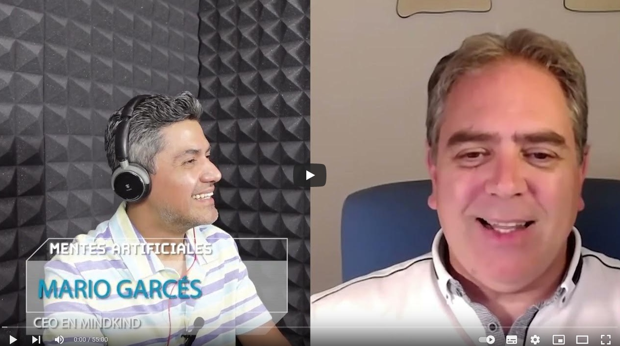 Interview online with with Mario Garcés within ARTIFICIAL MINDS TV magazine